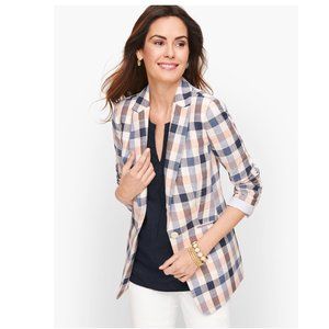 Talbots Vivid Plaid Blazer Jacket, Size 8 Petite, NWOT